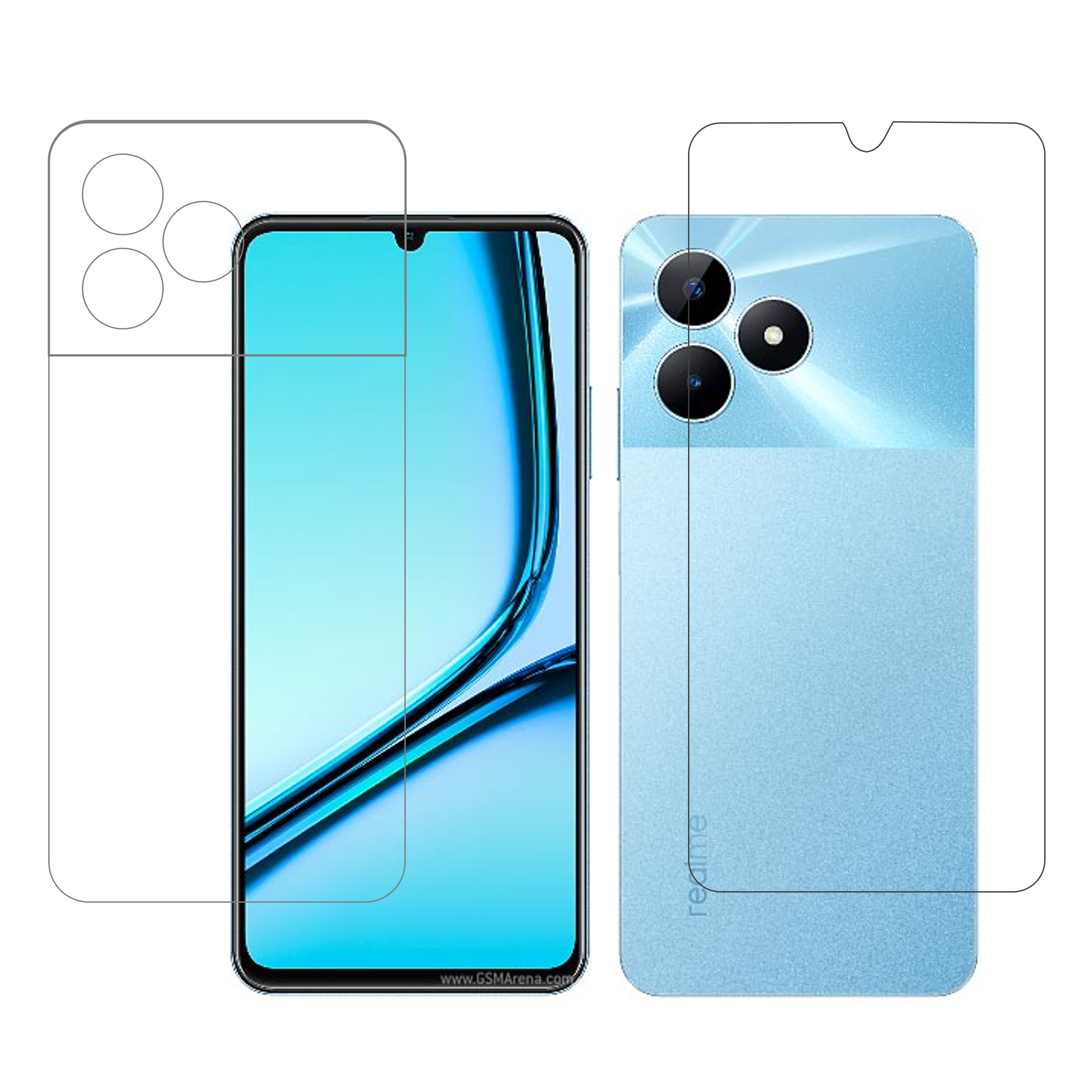 Realme Note 50 (Front & Back) 9H Protective Compatible Flexible Unbreakable Mobile Screen Protector